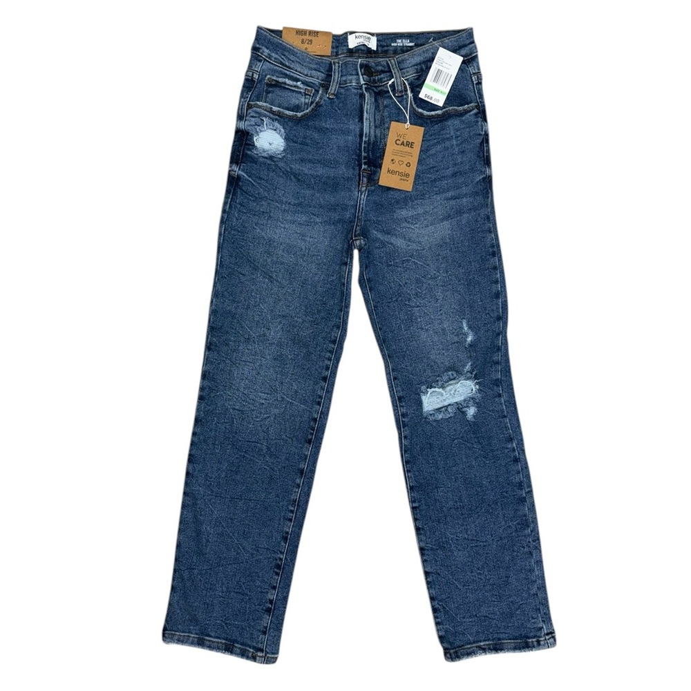 NWT Kensie The Ella Luxe High Rise Straight Jeans 8/29